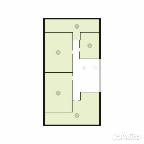 2-к квартира, 65.5 м², 3/14 эт.