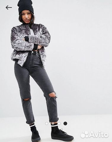 Бомбер бархатный ASOS