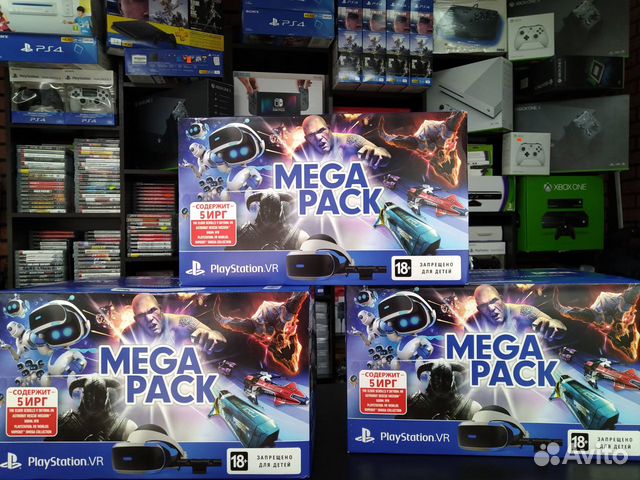 Шлем Sony VR Playstation, Mega Pack с играми Шлем Sony VR Playstation, Mega Pack с играми