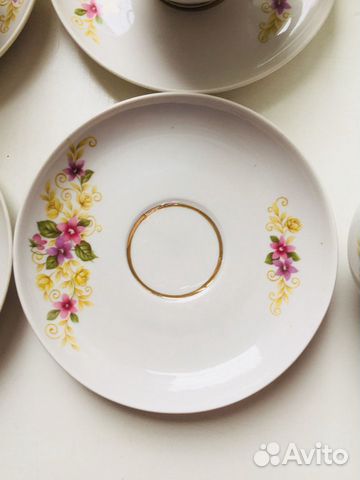 Кофейные чашки и блюдца фарфор винтаж СССР