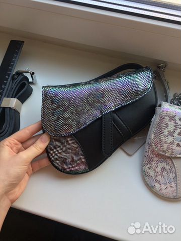Кожаная сумка на пояс/через плечо