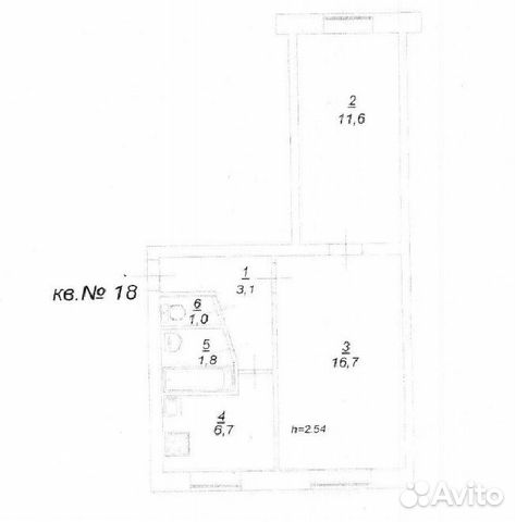 2-к квартира, 40.9 м², 3/5 эт.
