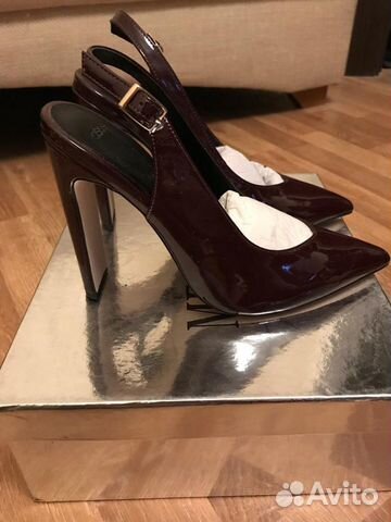 Туфли лаковые новые бордовые / винные на ремне 37 Туфли лаковые новые бордовые / винные на ремне 37