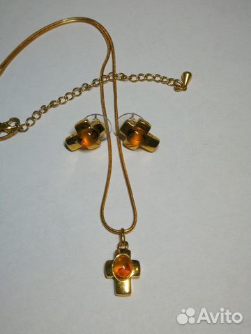 Колье-крестик + серьги Swarovski Колье-крестик + серьги Swarovski