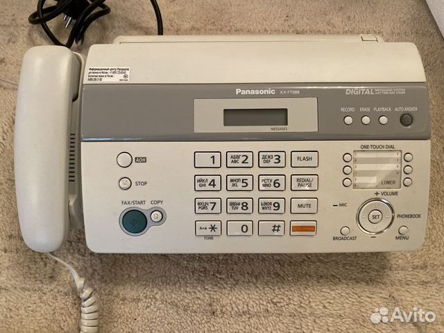 Факс/факсимильный аппарат Panasonic kx-ft988 RU Факс/факсимильный аппарат Panasonic kx-ft988 RU
