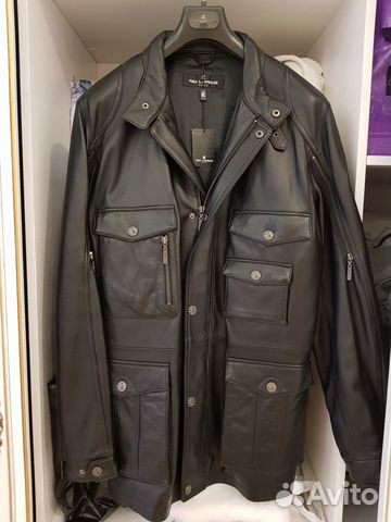 Куртка мужская кожаная новая Ted Lapidus M65