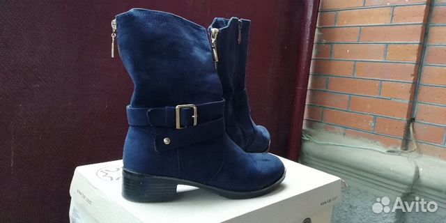 Сапоги женские, замшевые