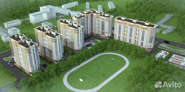1-к квартира, 43.3 м², 2/19 эт. 1-к квартира, 43.3 м², 2/19 эт.