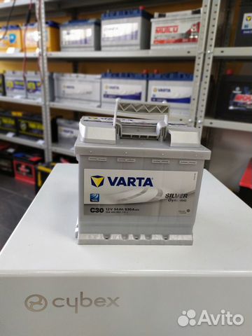 Аккумулятор 54Ah Varta 530A c30 евро кубик обратны