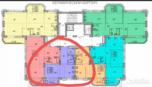 1-к квартира, 45 м², 7/17 эт. 1-к квартира, 45 м², 7/17 эт.