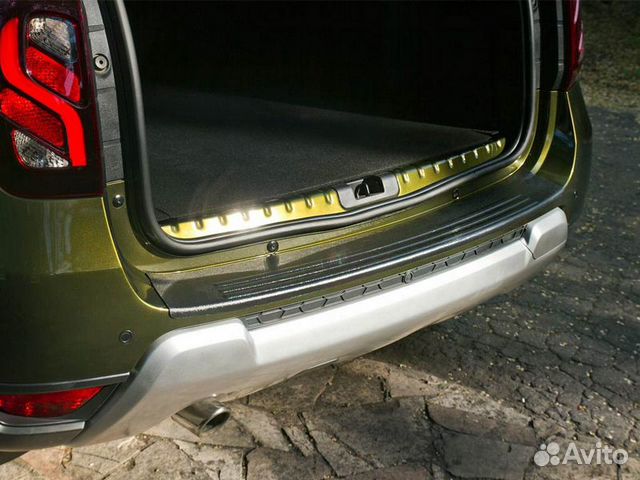 Накладка на задний бампер Вариант 3 Renault Duster