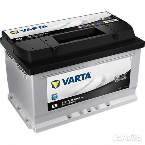 Аккумулятор 70Ah Varta 640A Е9 низкий обратный