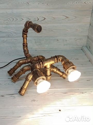 Светильники ручной работы, статуэтки в стиле loft