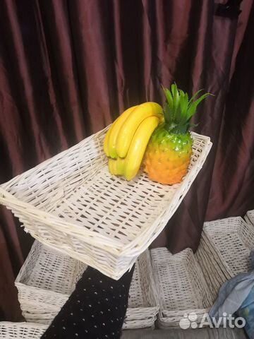 Плетеные корзины лотки для магазина