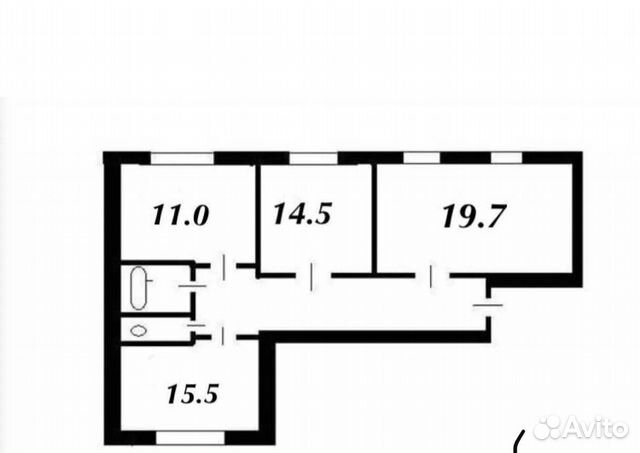 3-к квартира, 80 м², 5/16 эт.