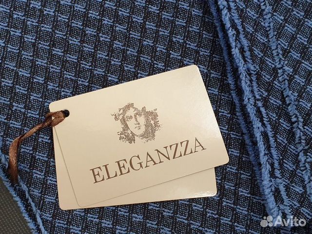 Синий мужской шарф Eleganzza 100 натур.шерсть+шёлк Синий мужской шарф Eleganzza 100 натур.шерсть+шёлк