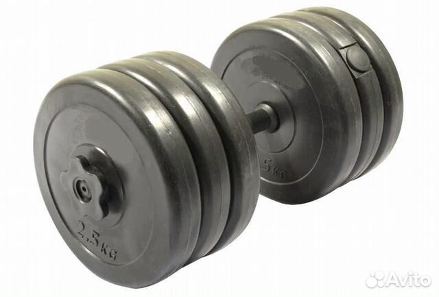 Гантель разборная композитная L450 d26 16кг Starfi