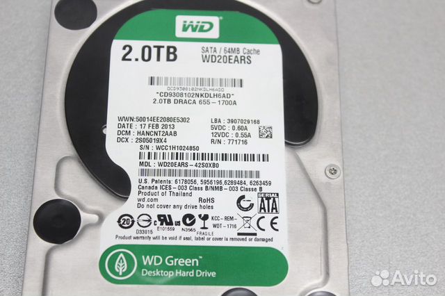 Жесткий диск Western Digital 2 TB (WD20ears)