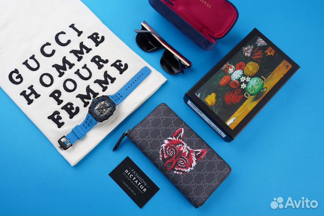 Бумажник портмоне кошелек на молнии клатч Gucci GG