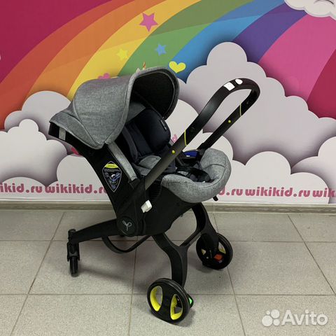 Коляска-автолюлька Darex 4в1, цвет серый