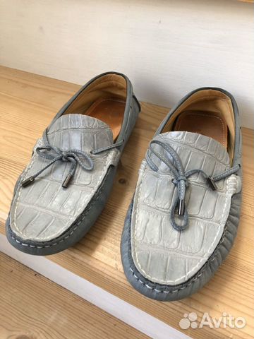 Лоферы Италия hand made с крокодилом Лоферы Италия hand made с крокодилом