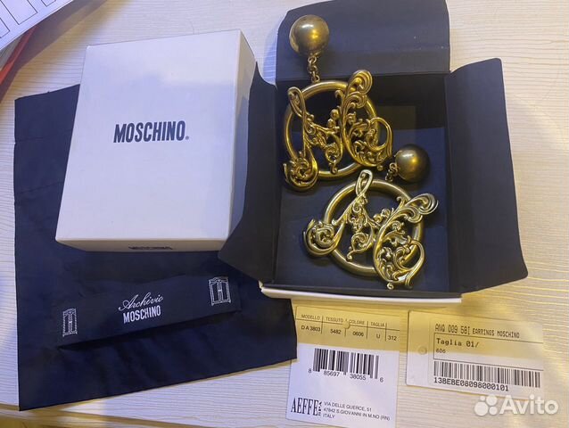 Серьги moschino оригинал