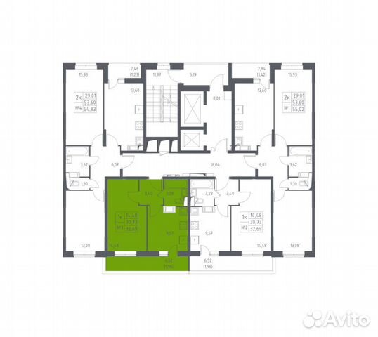1-к квартира, 32.7 м², 17/17 эт.
