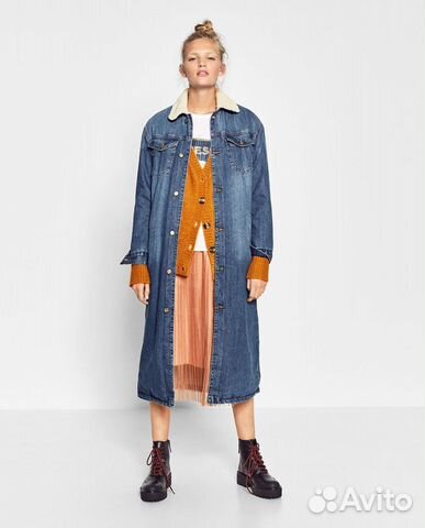 Джинсовая куртка пальто Zara