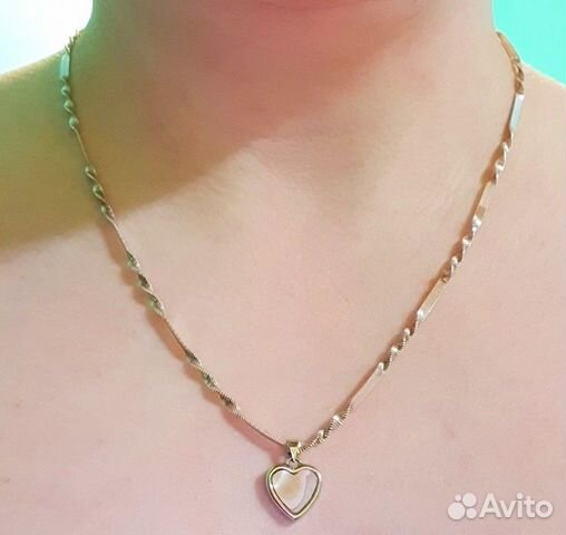 Серебряная цепь колье 50 см алмазная грань