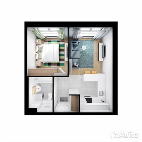 1-к квартира, 35.8 м², 17/25 эт.