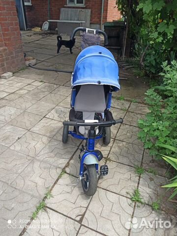 Детский трехколесный велосипед с крышей Детский трехколесный велосипед с крышей