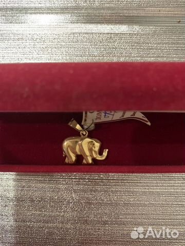 Золотой кулон «Слонёнок»