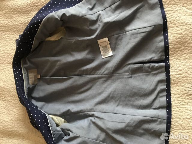 Пиджак Banana Republic синий, в белый горох