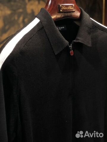 Kiton трикотажное поло чёрное Kiton трикотажное поло чёрное