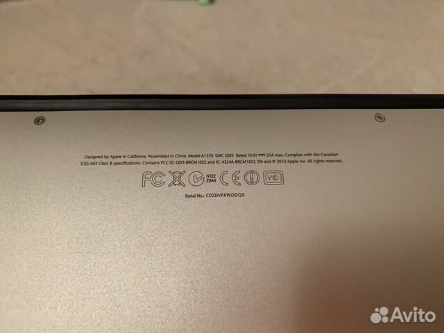 Apple MacBook Air late 2010 Apple MacBook Air late 2010