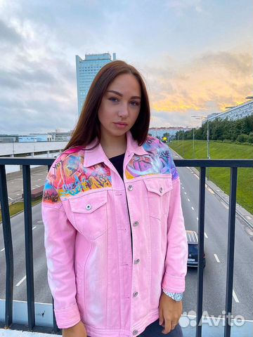 Джинсовка с ручной росписью