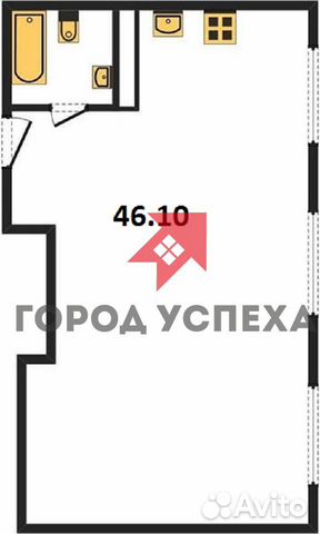 2-к квартира, 46.1 м², 8/31 эт.