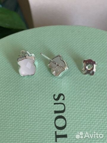 Серьги и кулон на цепочке Тоус Tous серебро Серьги и кулон на цепочке Тоус Tous серебро