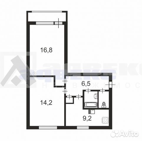 2-к квартира, 50.1 м², 7/9 эт.