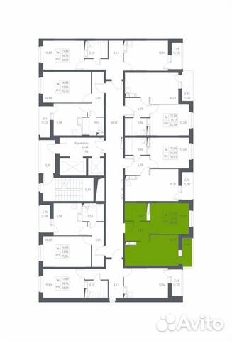 1-к квартира, 36.6 м², 6/17 эт. 1-к квартира, 36.6 м², 6/17 эт.