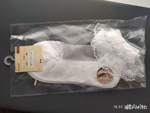 Носки для девочки с рюшами белые новые