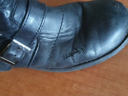 Сапоги кожаные чёрные