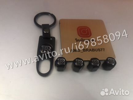 Колпачки на нипель Brabus Black для Mercedes Benz