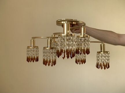 Винтажная люстра на 8 лампочек (Е14)