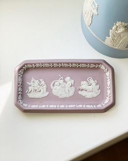 Wedgwood старинное лиловое панно, Англия, 1870 г