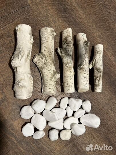 Керамические дрова и камни для биокамина