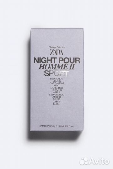 Zara night pour homme II sport 100 ML,Tobacco