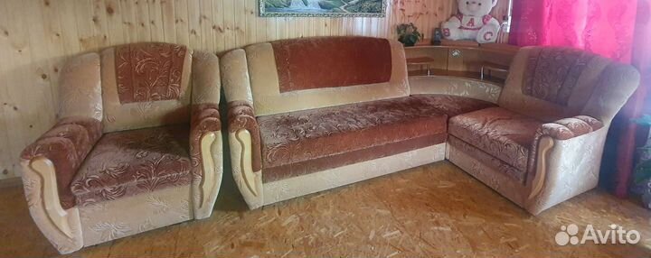 Угловой диван с креслом бу
