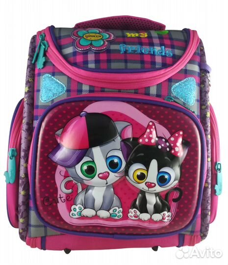 Рюкзак школьный ортопедический с котятами
