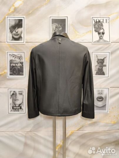 Кожаная куртка prada премиум